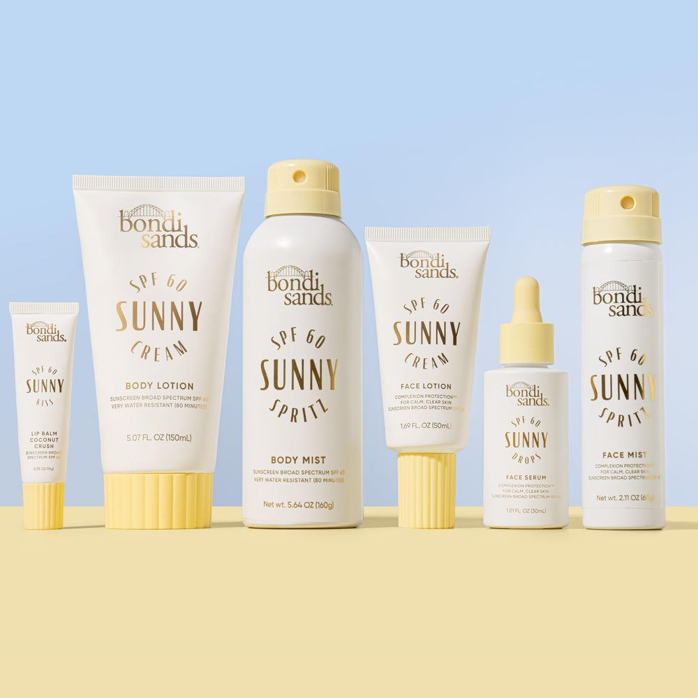 Bondi Sands Sunny Spritz hibiscus and vitamin E nourish skin.
