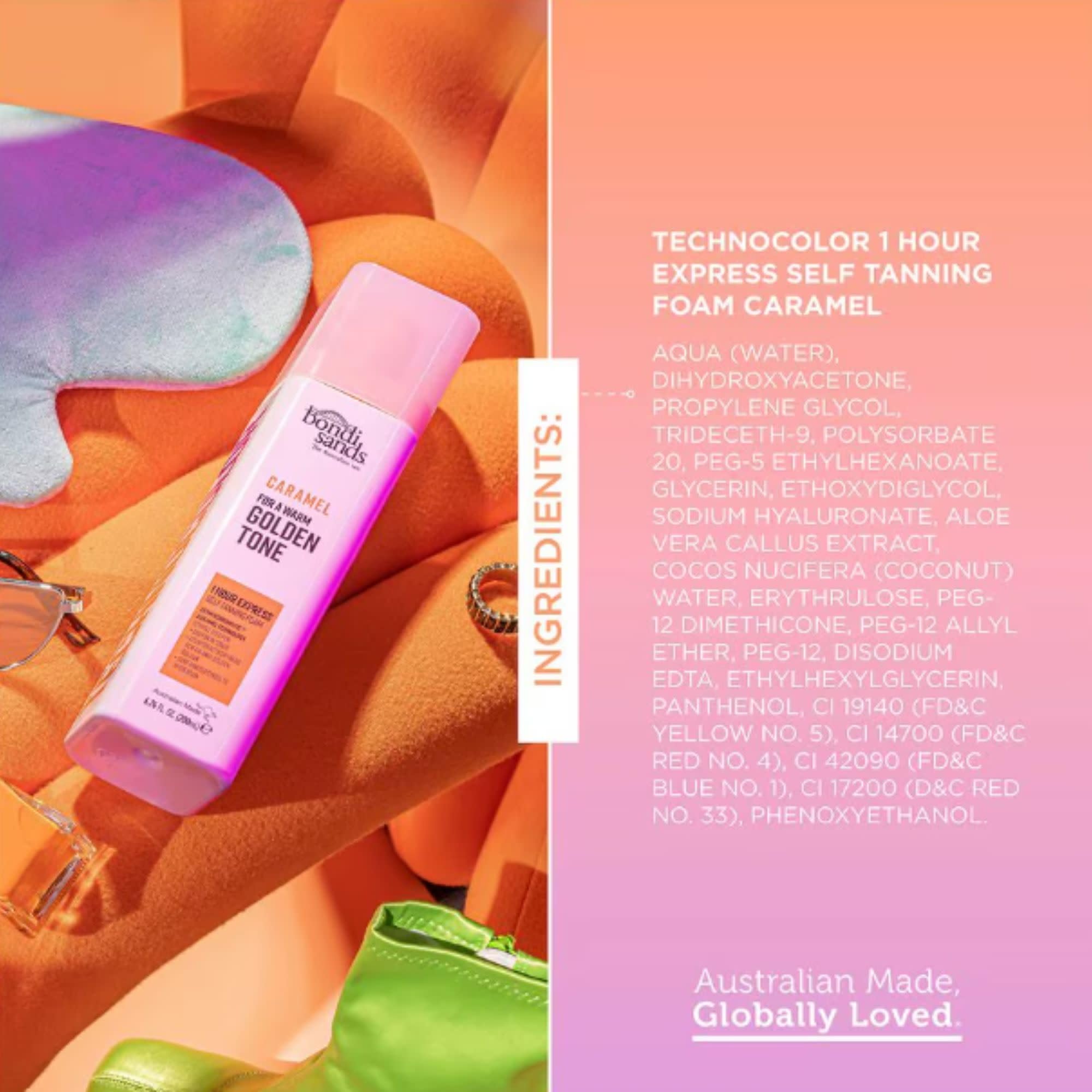 Bondi Sands Technocolor Caramel enhances photos with warm glow