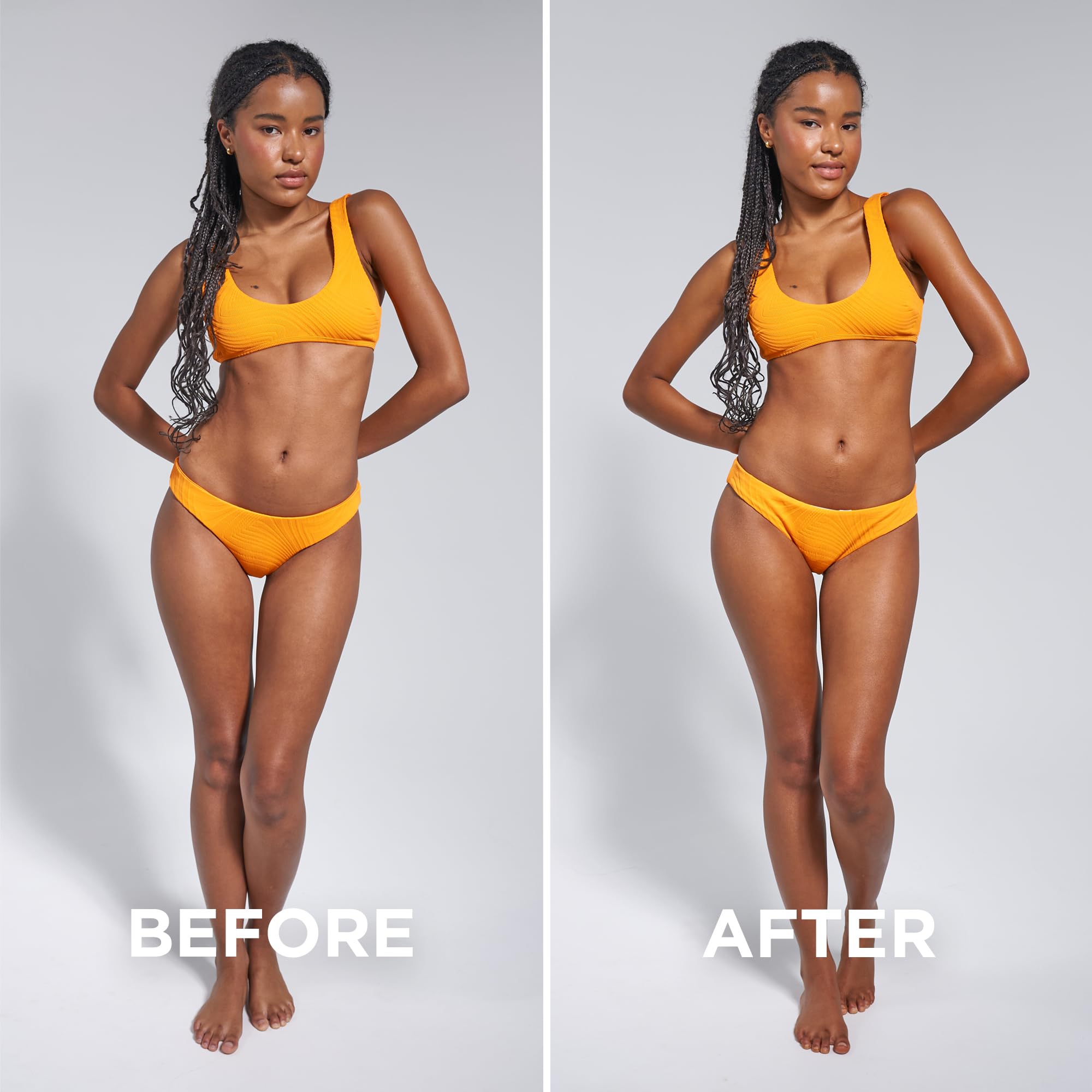 Bondi Sands Technocolor Caramel developing tan with warm caramel hue
