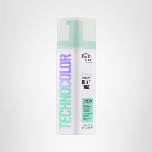 Bathroom scene with Emerald self-tanner suggesting an at-home ritual.