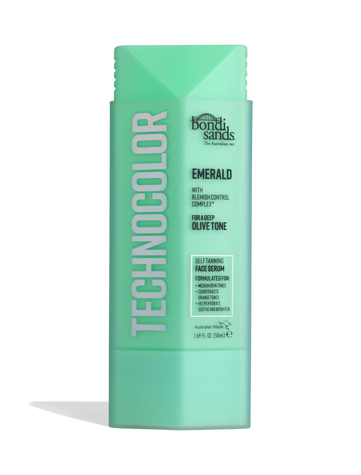 Bondi Sands Technocolor Face Serum application shows even coverage for a natural glow.
