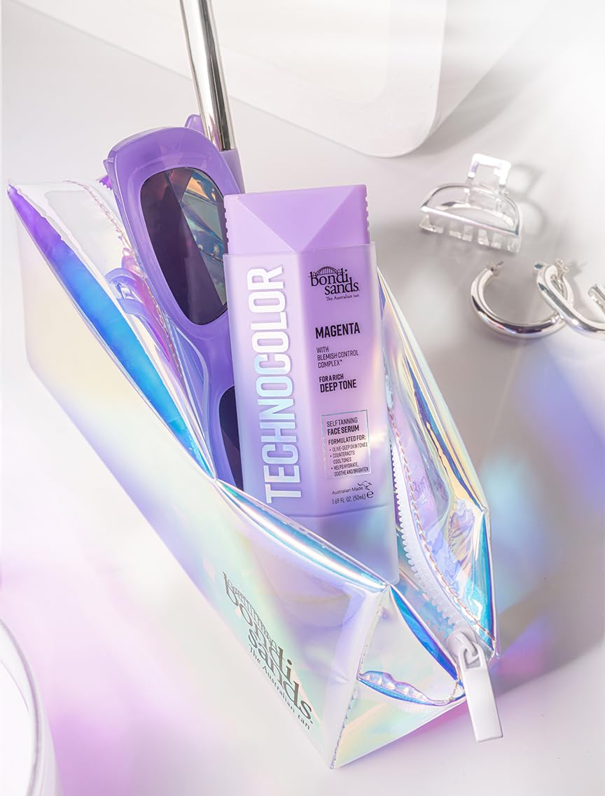 Bondi Sands Technocolor skincare routine steps featuring serum