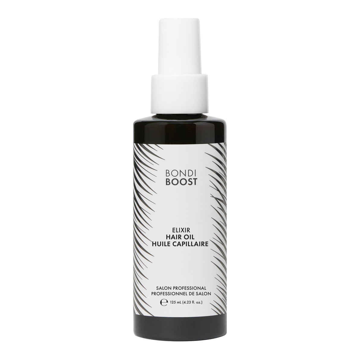 BondiBoost Elixir Hair Oil bottle pour enables easy pre-wash frizz control.