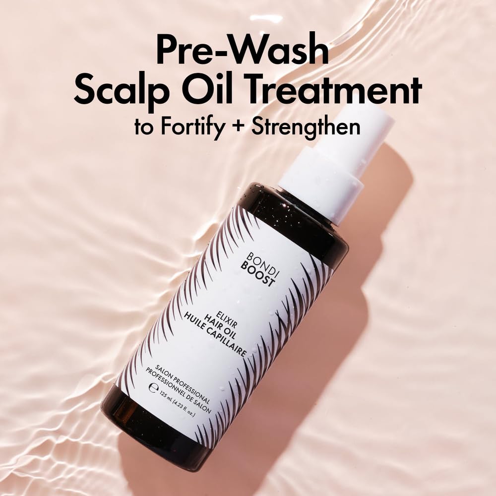 BondiBoost Elixir Hair Oil on dry hair looks nourished and smoother.