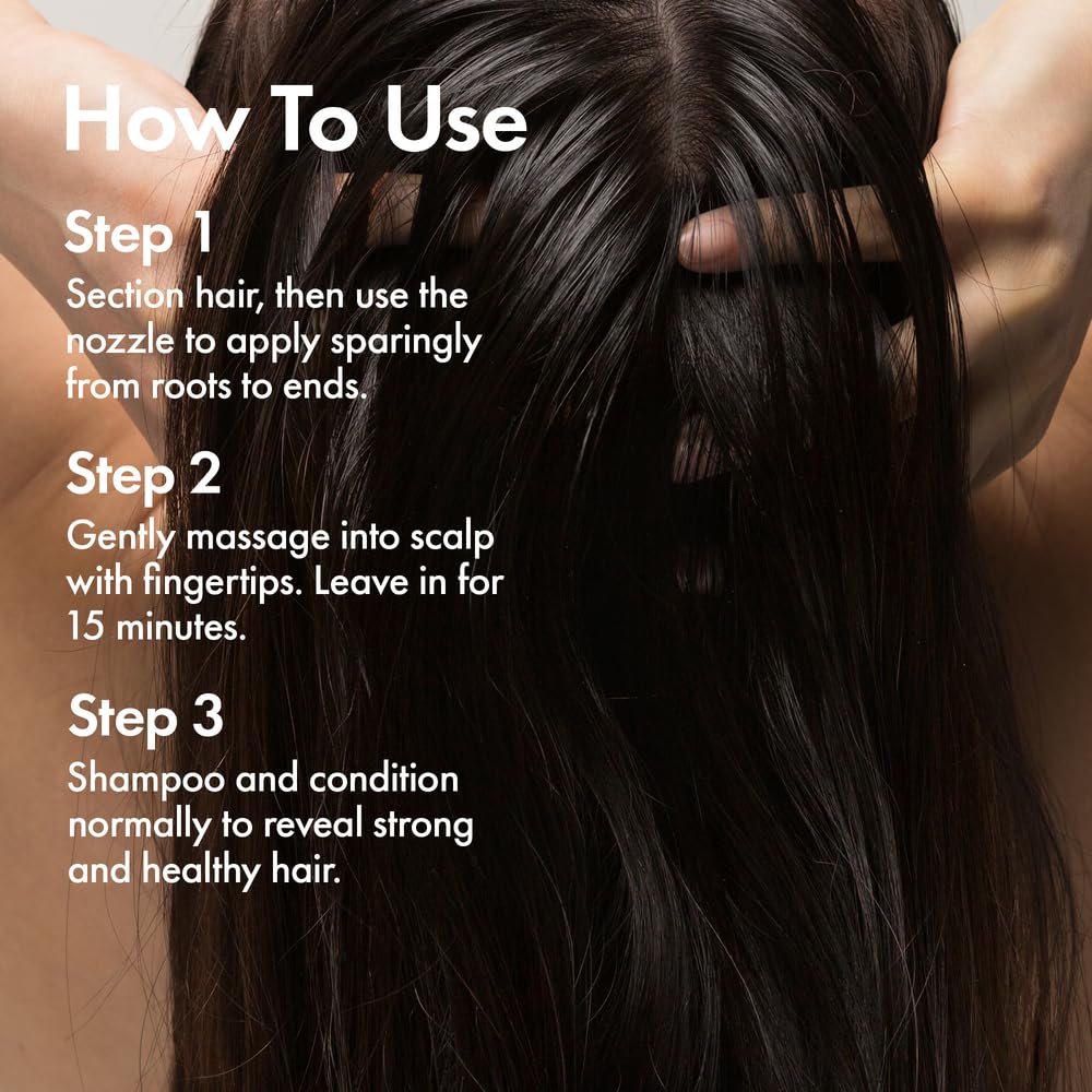 BondiBoost Elixir Hair Oil swoosh illustrates split-end smoothing in action.