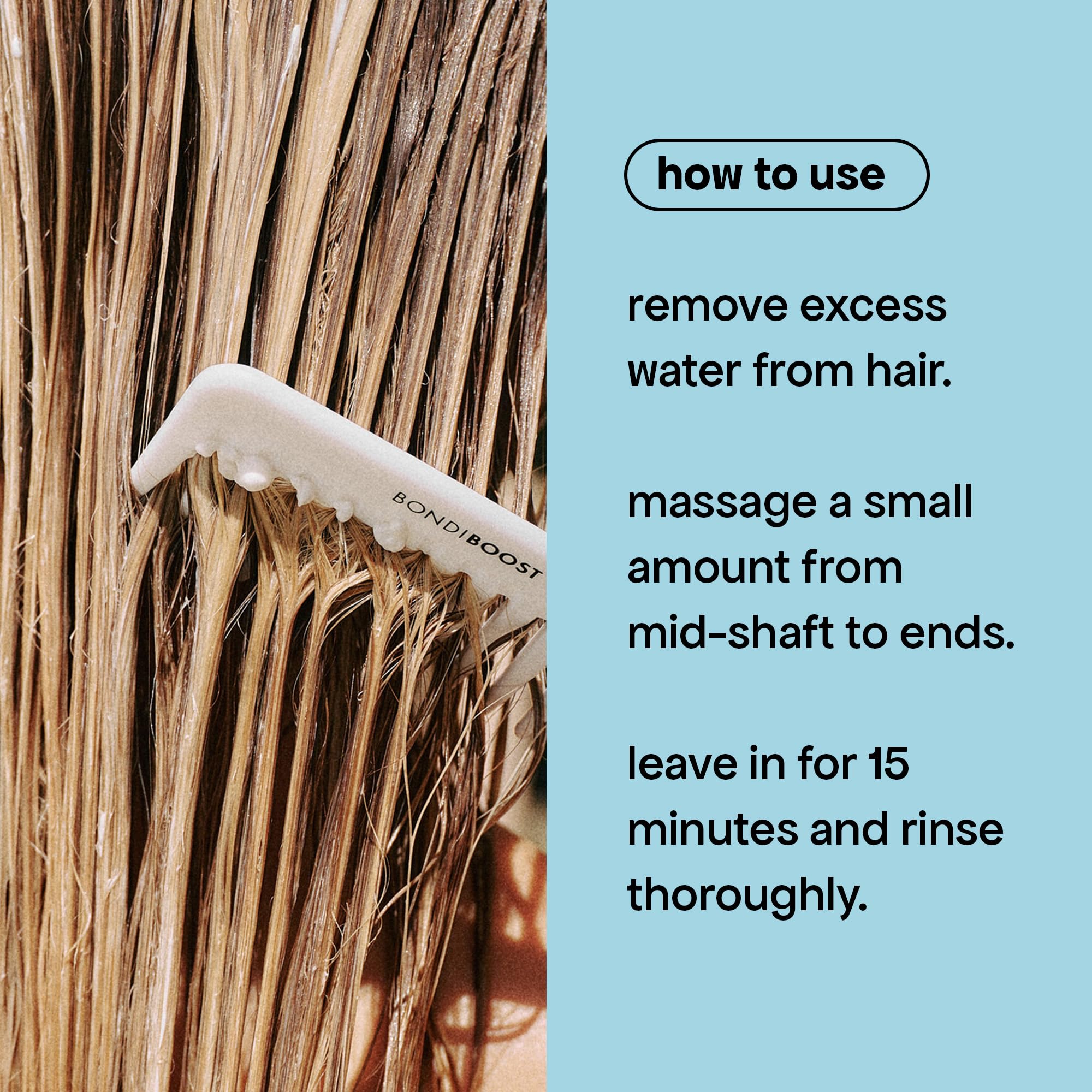 BondiBoost finished hair shows improved shine and smoothness