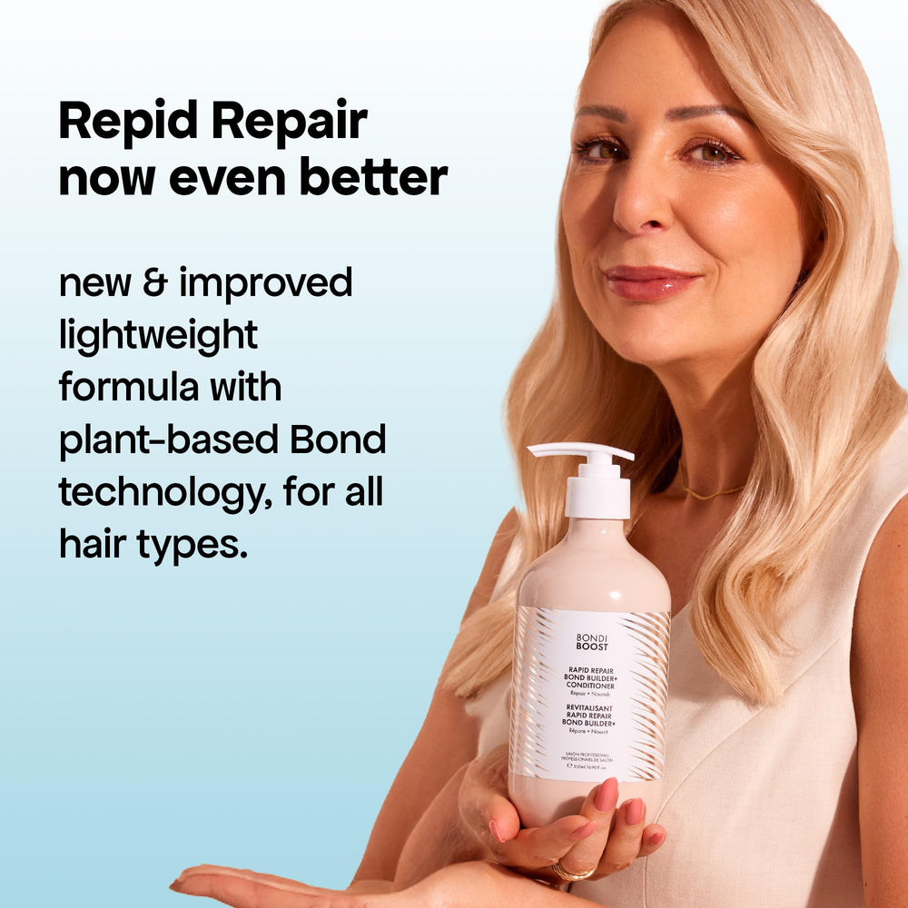 Hair strands appear nourished after rinse with improved elasticity.