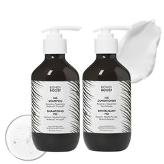 BondiBoost HG anti-thinning shampoo bottle for fuller-looking hair.