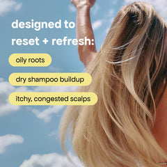 BondiBoost HG Clarifying Rinse applied to damp hair for gentle exfoliation.