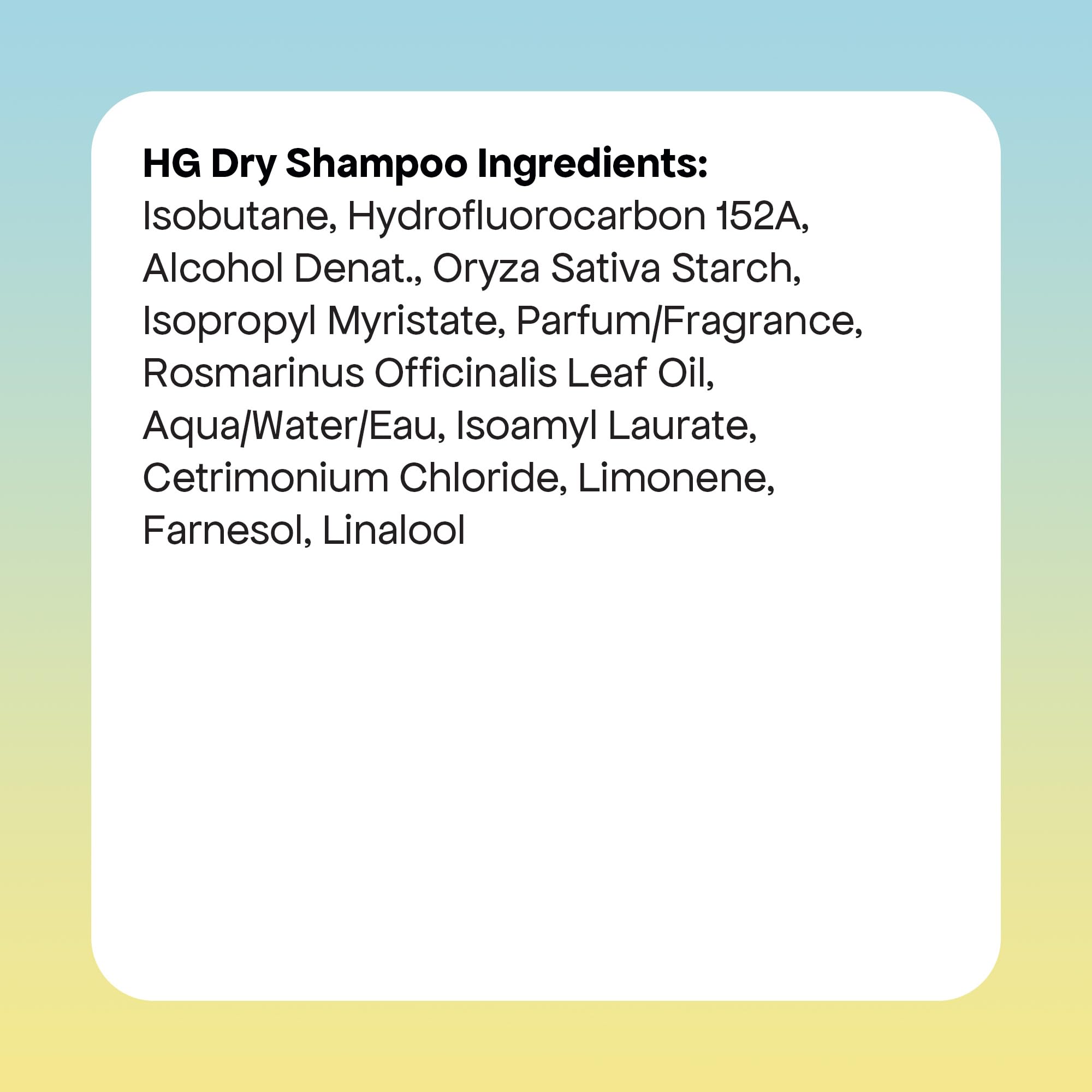 BondiBoost HG Dry Shampoo rosemary scent and scalp refresh action.