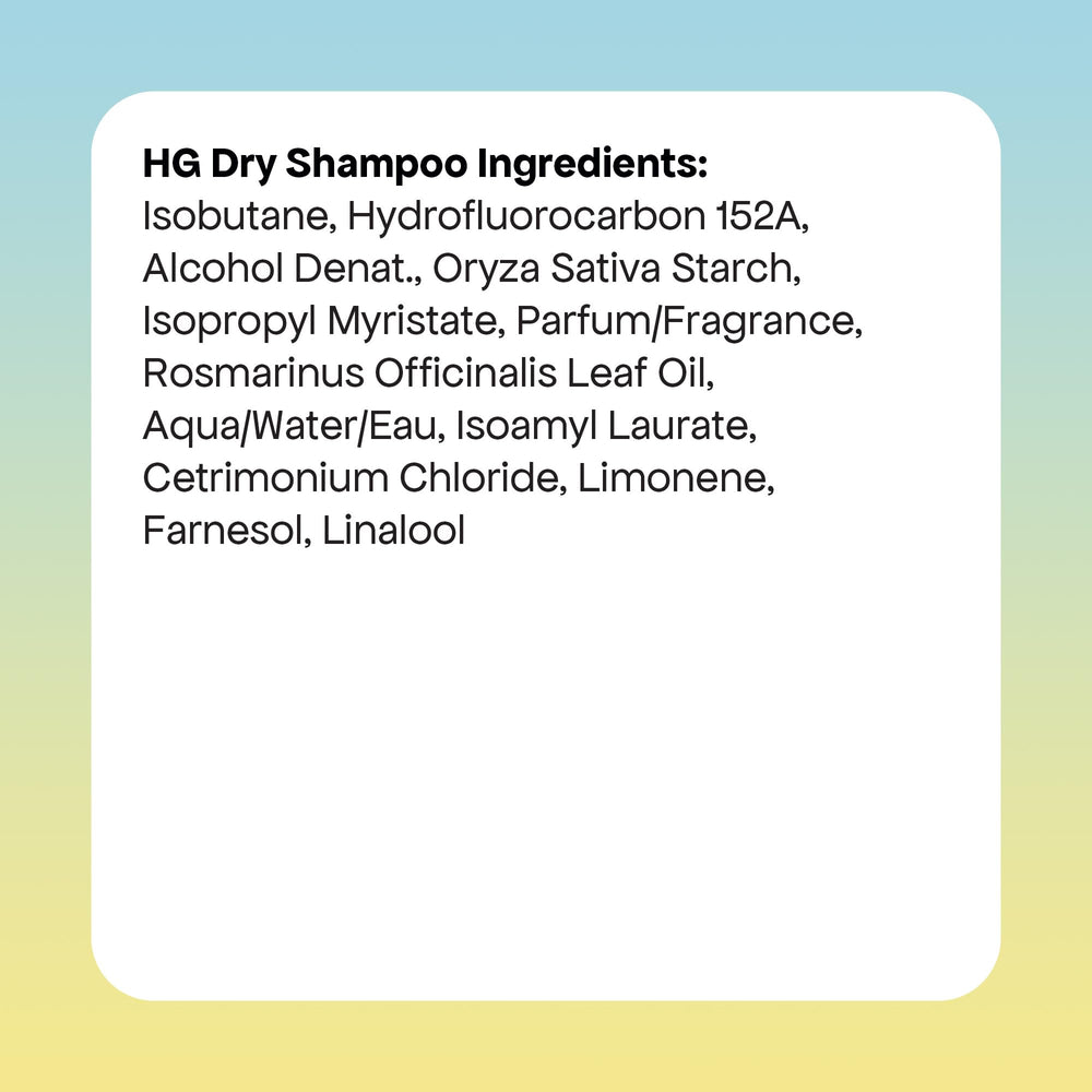 BondiBoost HG Dry Shampoo rosemary scent and scalp refresh action.