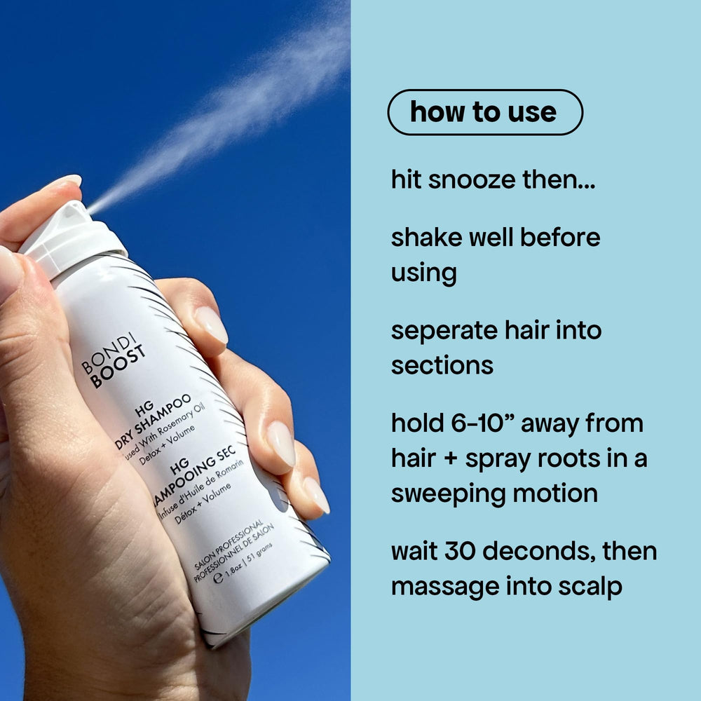 BondiBoost HG Dry Shampoo benefits graphic indicating color longevity.