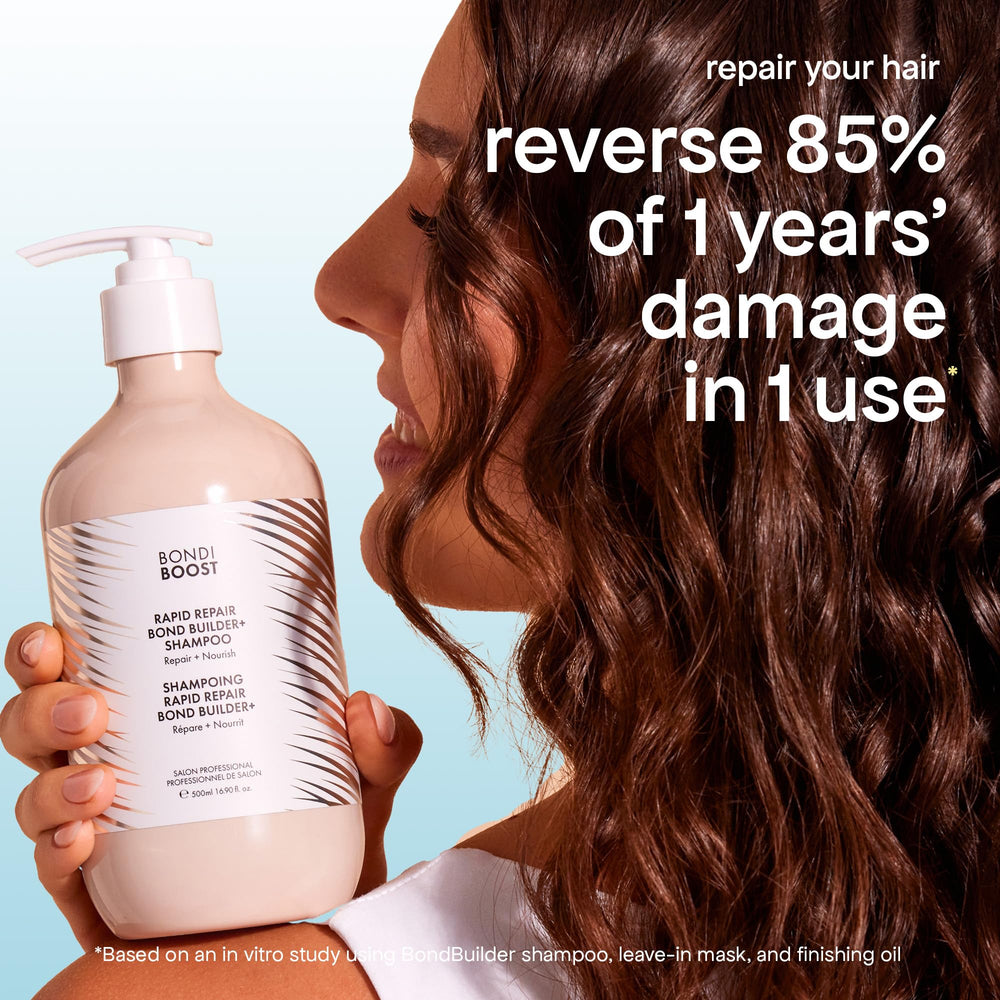 BONDIBOOST Natural Bond Builder technology icon suggests core protein repair.
