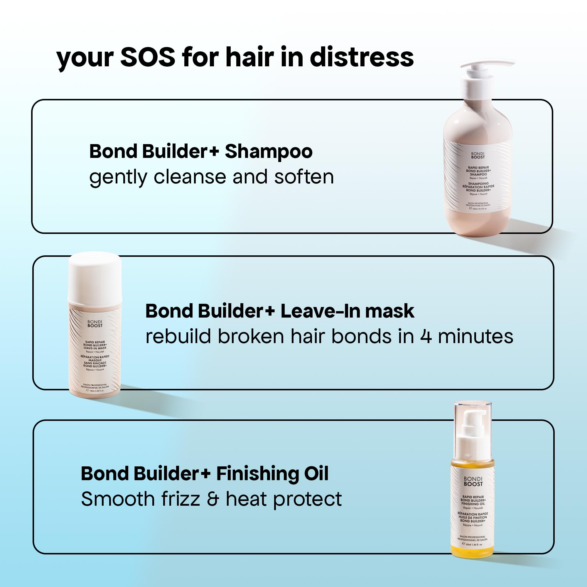 BONDIBOOST Polycare Split Therapy technology signals split end repair potential.