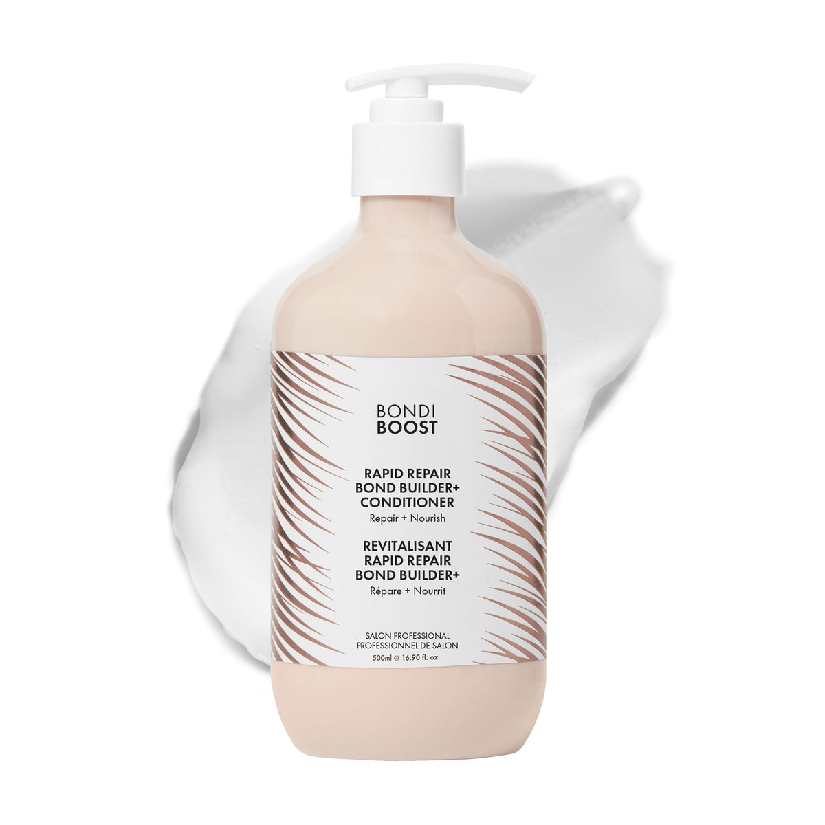 BondiBoost Rapid Repair bottle showing vegan, silicone-free formula for healthy hair.