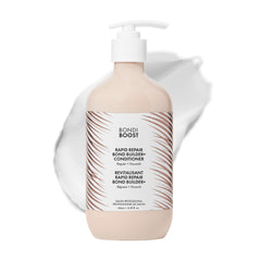 BondiBoost Rapid Repair bottle showing vegan, silicone-free formula for healthy hair.