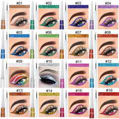 BONNIE CHOICE swatches displaying versatile glitter shades for day and night makeup.