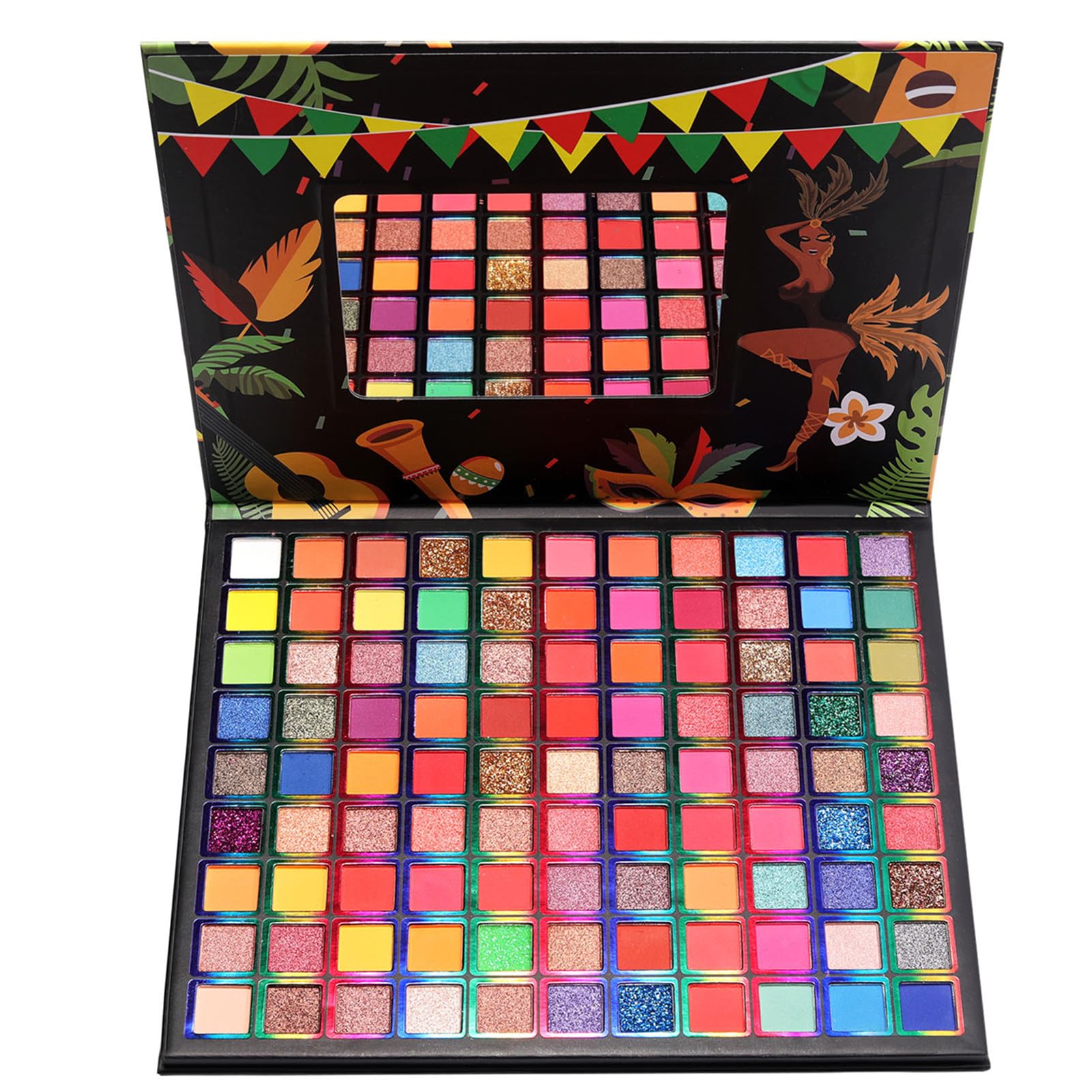 BONNIE CHOICE 99 Colors Eyeshadow Palette closeup highlighting vibrant pigments for versatile looks.