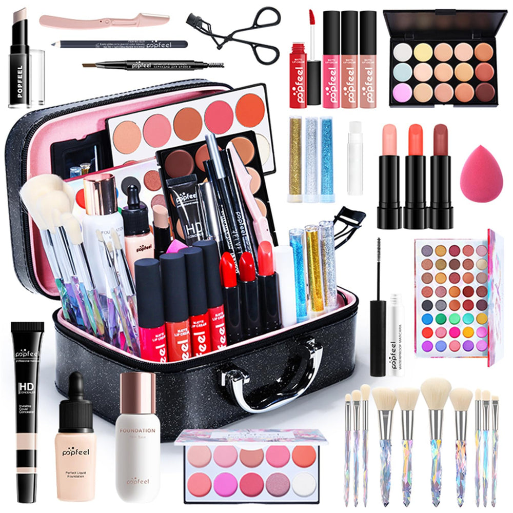 Bonnie Choice all-in-one makeup kit bag, portable for travel and daily use.