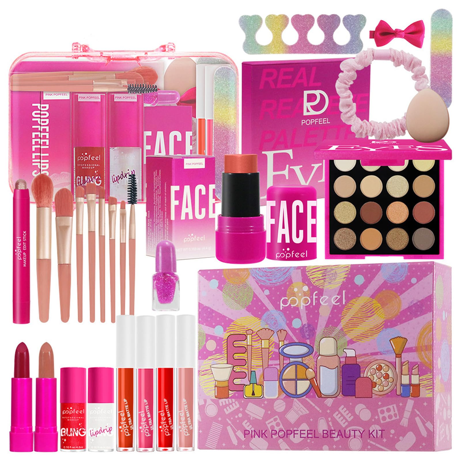 BONNIE CHOICE hot pink all-in-one kit packaging showing versatility for home or travel