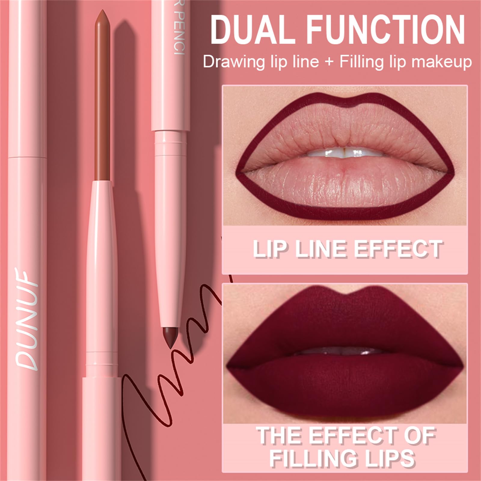 BONNIE CHOICE maroon lip liner delivers bold, long-wearing definition.