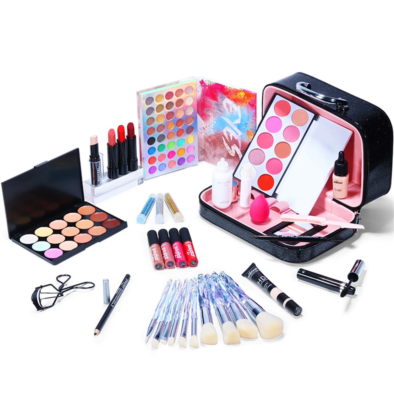 Bonnie Choice makeup brush set includes essentials for professional results.