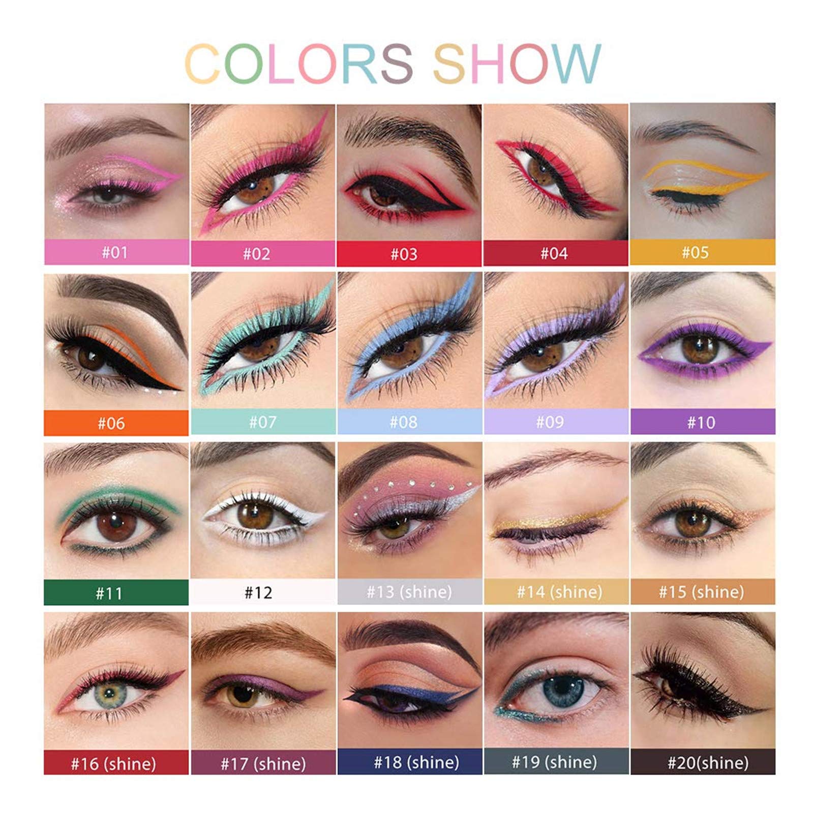 BONNIE CHOICE waterproof eyeliner swatches stay put through day and night