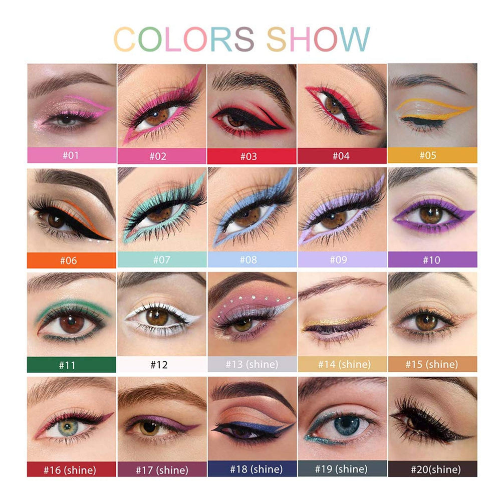 BONNIE CHOICE waterproof eyeliner swatches stay put through day and night