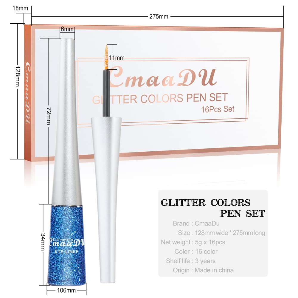 BONNIE CHOICE wedding party glam look using glitter eyeliner shades.