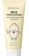 Bonny Hill Rice Foam Cleanser packaging with a playful rice character inviting daily use.