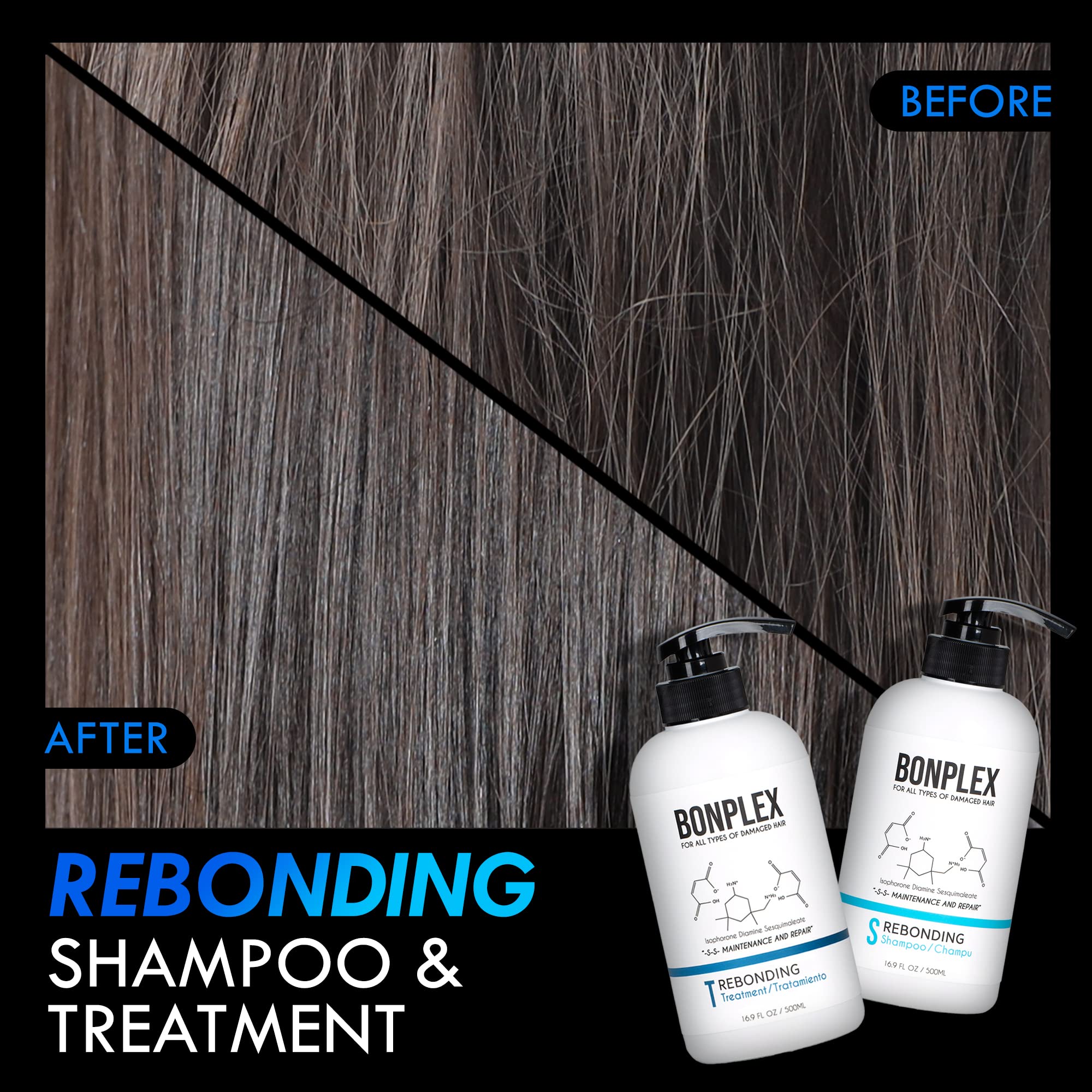 Color-treated hair feeling clean and cared for with BONPLEX.