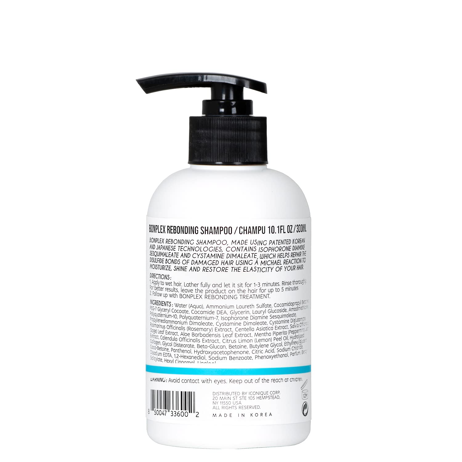 BONPLEX shampoo lather shown during application for dry or damaged hair.