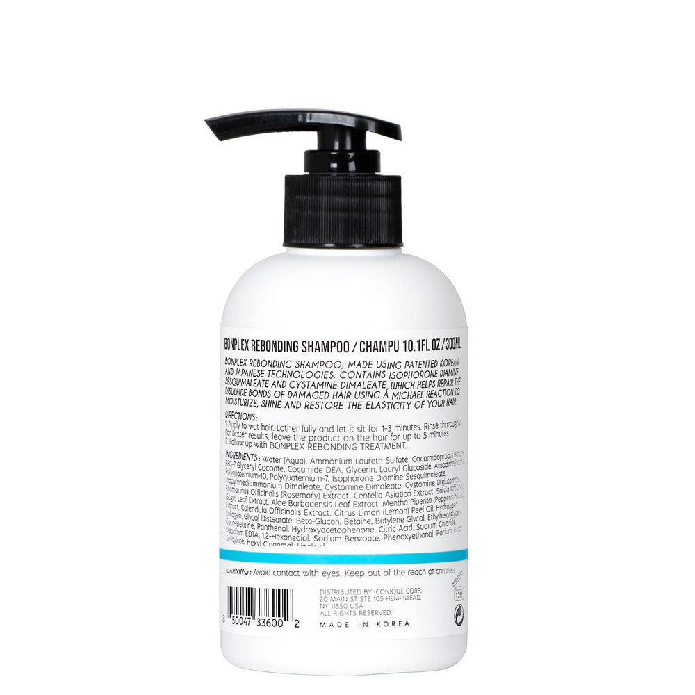 BONPLEX shampoo lather shown during application for dry or damaged hair.