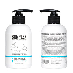 BONPLEX Rebonding Shampoo pump demonstrates easy, mess-free application.