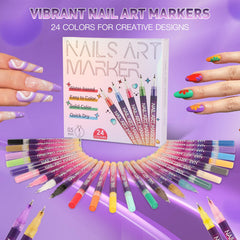 BONTOP nail art pens showing smooth ink flow for even application