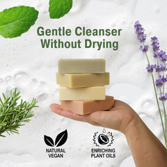 Bonuderm lavender bar soap delivering calming scent and soft skin.