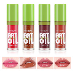Boobeen 4pcs lip gloss set swatches show versatile shades for everyday looks.
