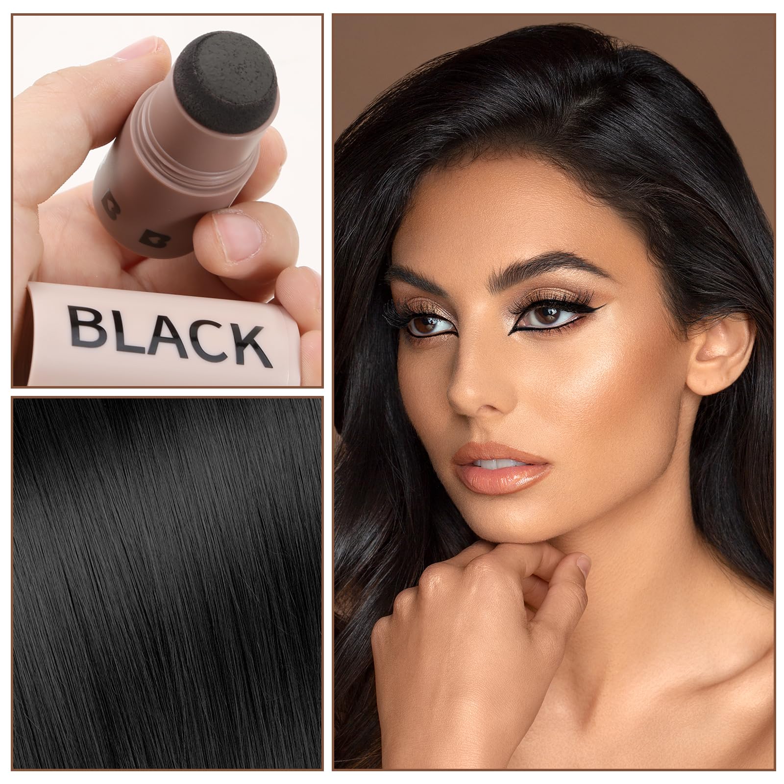 Boobeen hair shadow powder on edge for subtle thinning coverage.