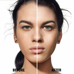 Boobeen root touch up powder showing precision application along the hairline.