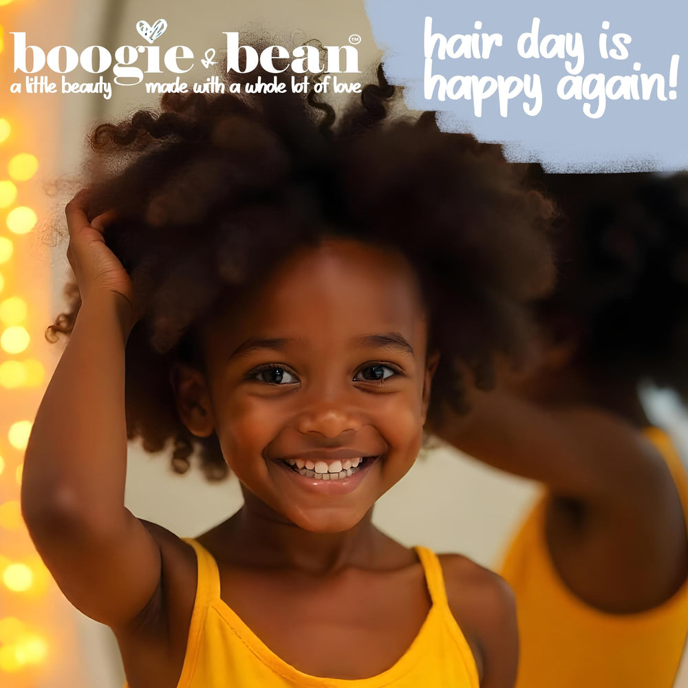 Boogie and Bean Rosemary oil application on a child's scalp