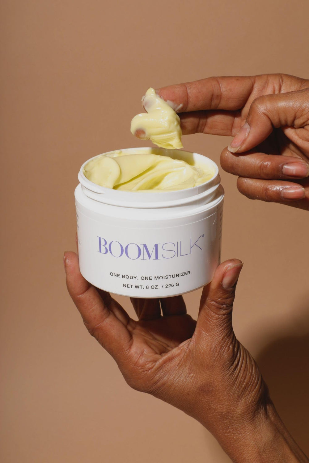 Boomsilk organic-certified label on packaging.
