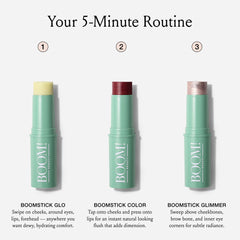 Boom by Cindy Joseph Glimmer highlighter adds soft pearlescent radiance without glitter.