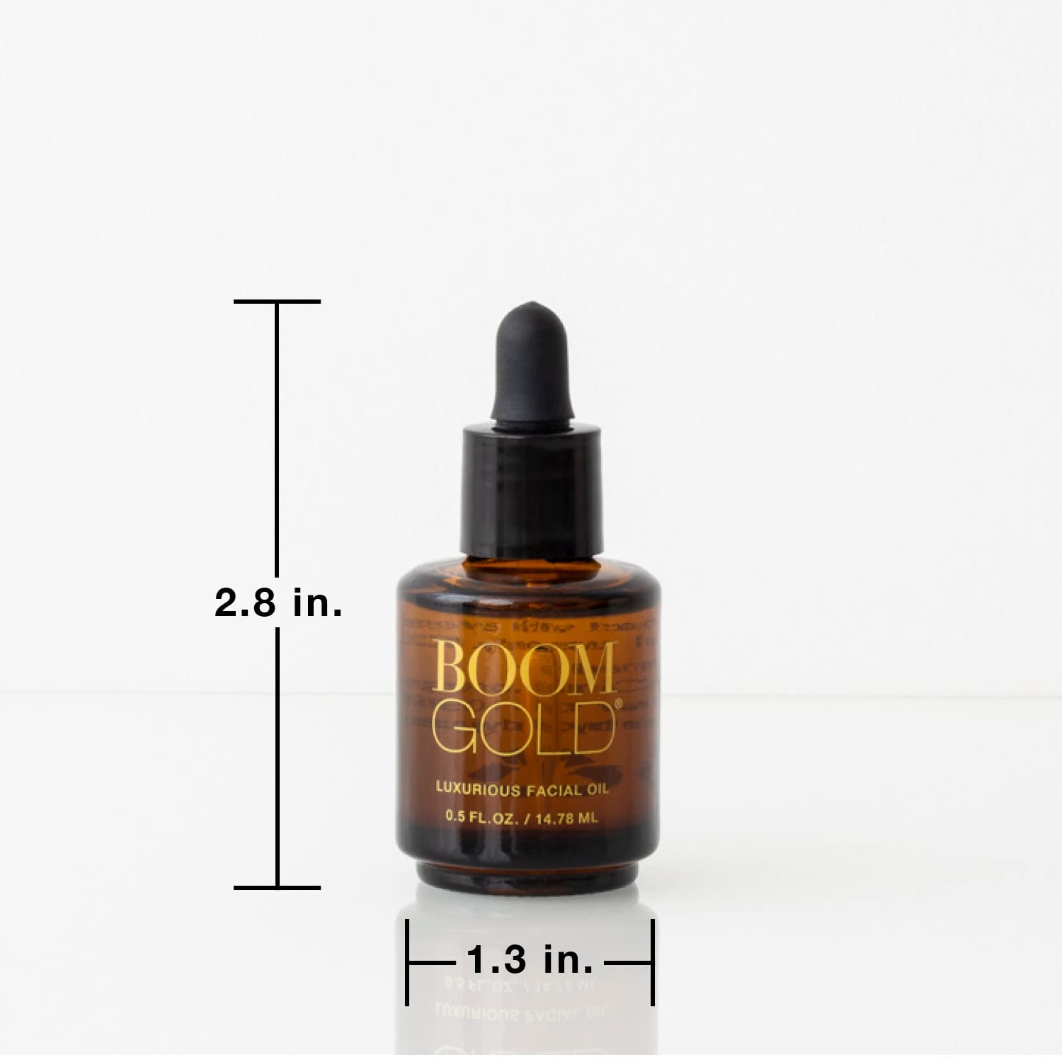 Boom Gold finished skin glow demonstrates radiant, comfortable complexion after routine.