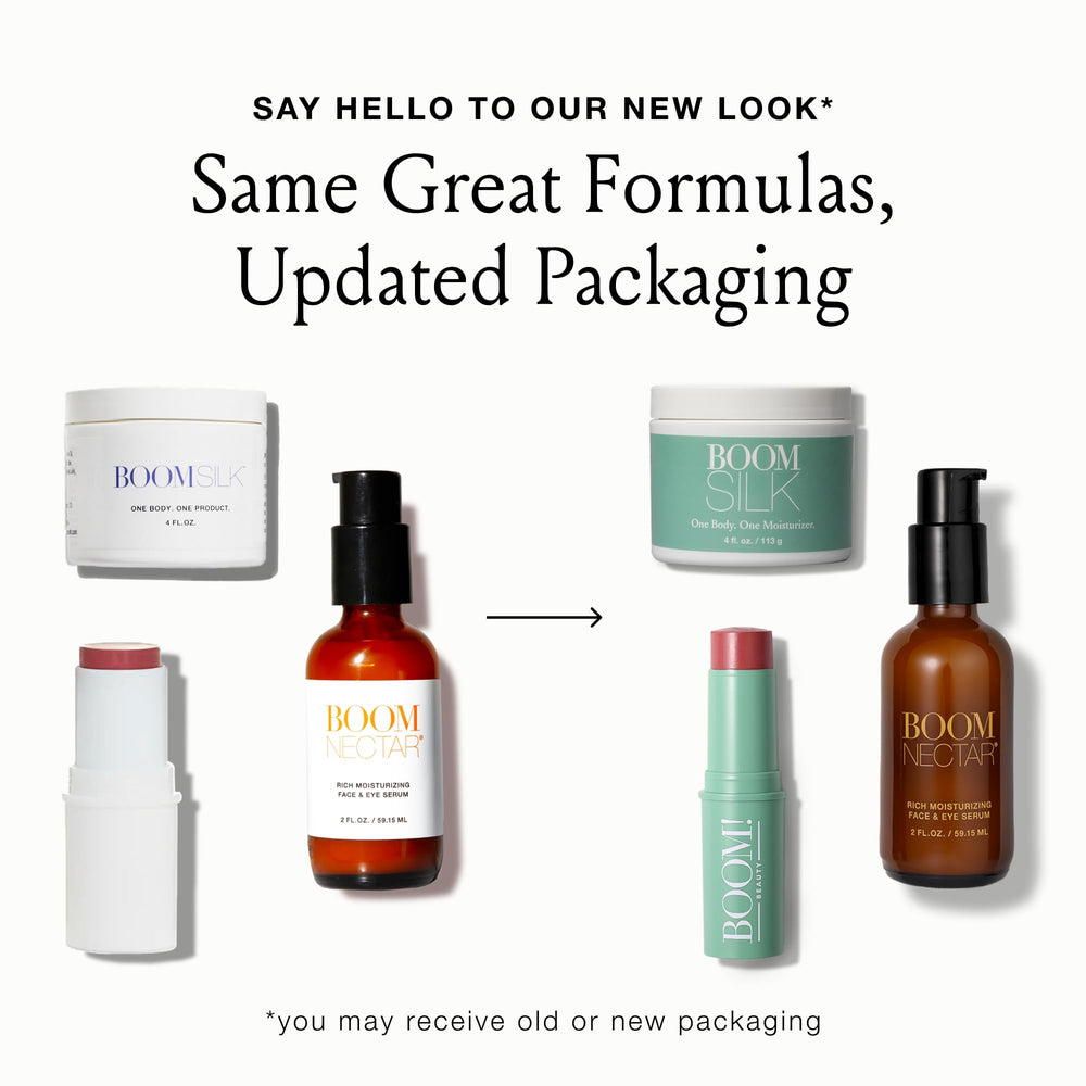 Travel-friendly vial held in hand for daily sensitive-skin routine