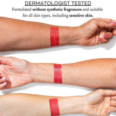BOOM! Parisian Red on eyes offers subtle shimmer and easy shading.