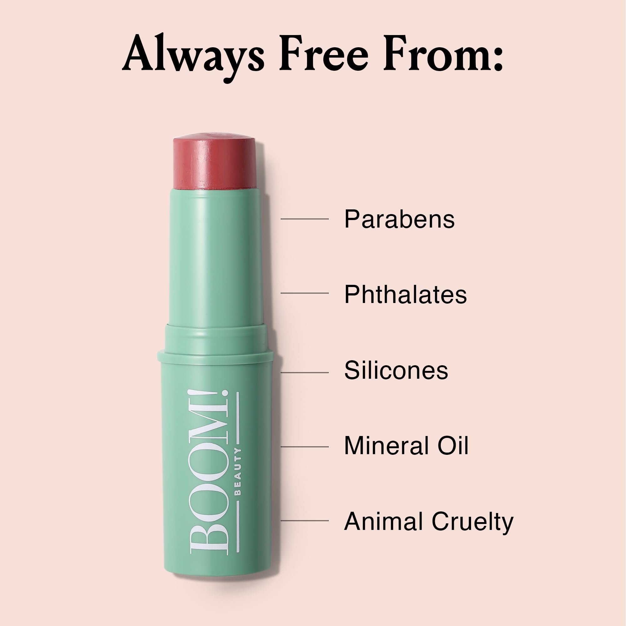 Hydrating blend of sunflower and jojoba oils in Boomstick Rose Nude