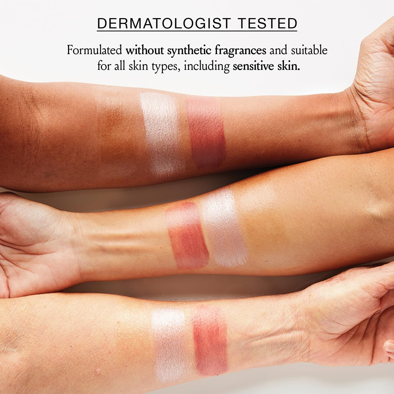 BOOM! by Cindy Joseph Rose Nude Trio on-face use demonstrated for quick beauty