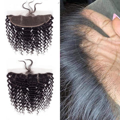 Boopwine deep wave closure baby hairs enhance realism and styling options.