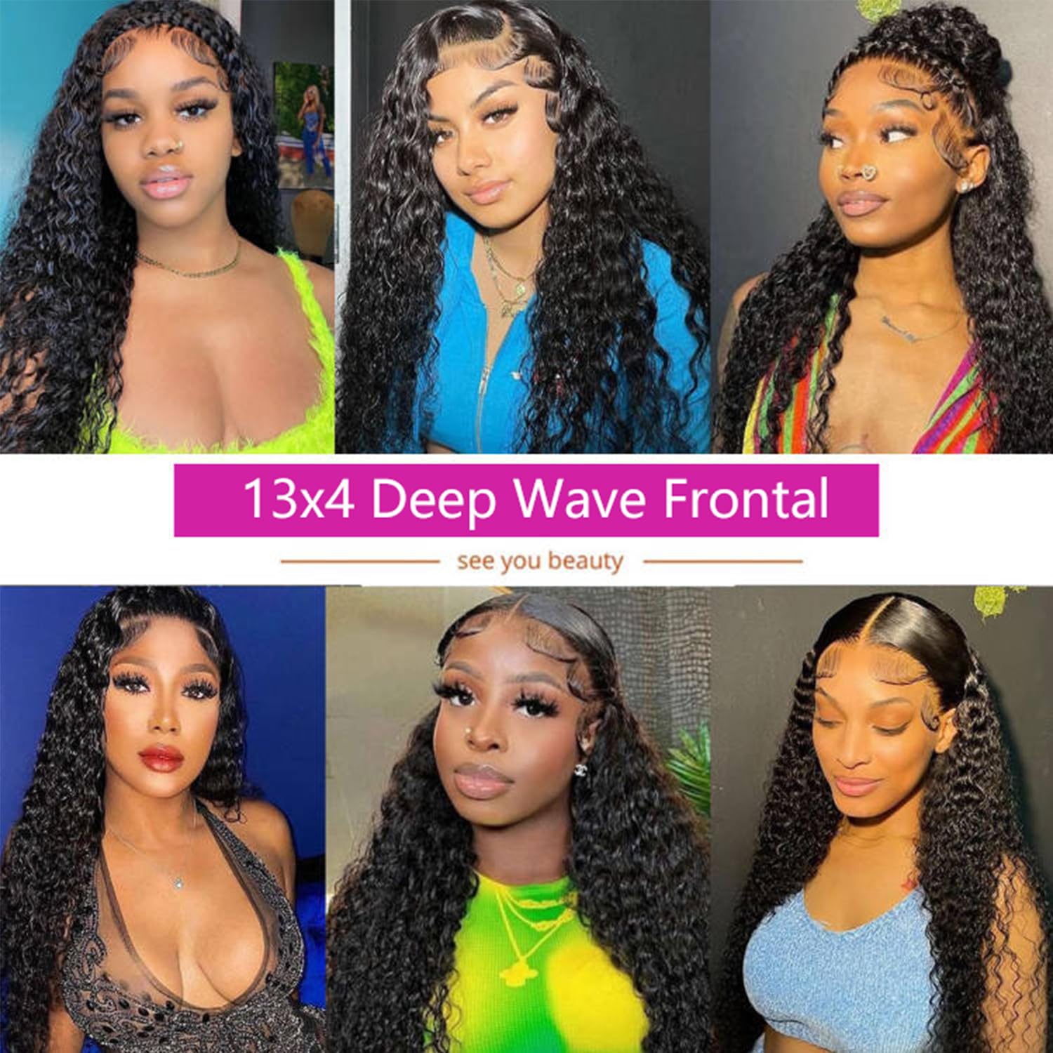 Boopwine multi style 13x4 lace frontal supports side middle and high pony styles.