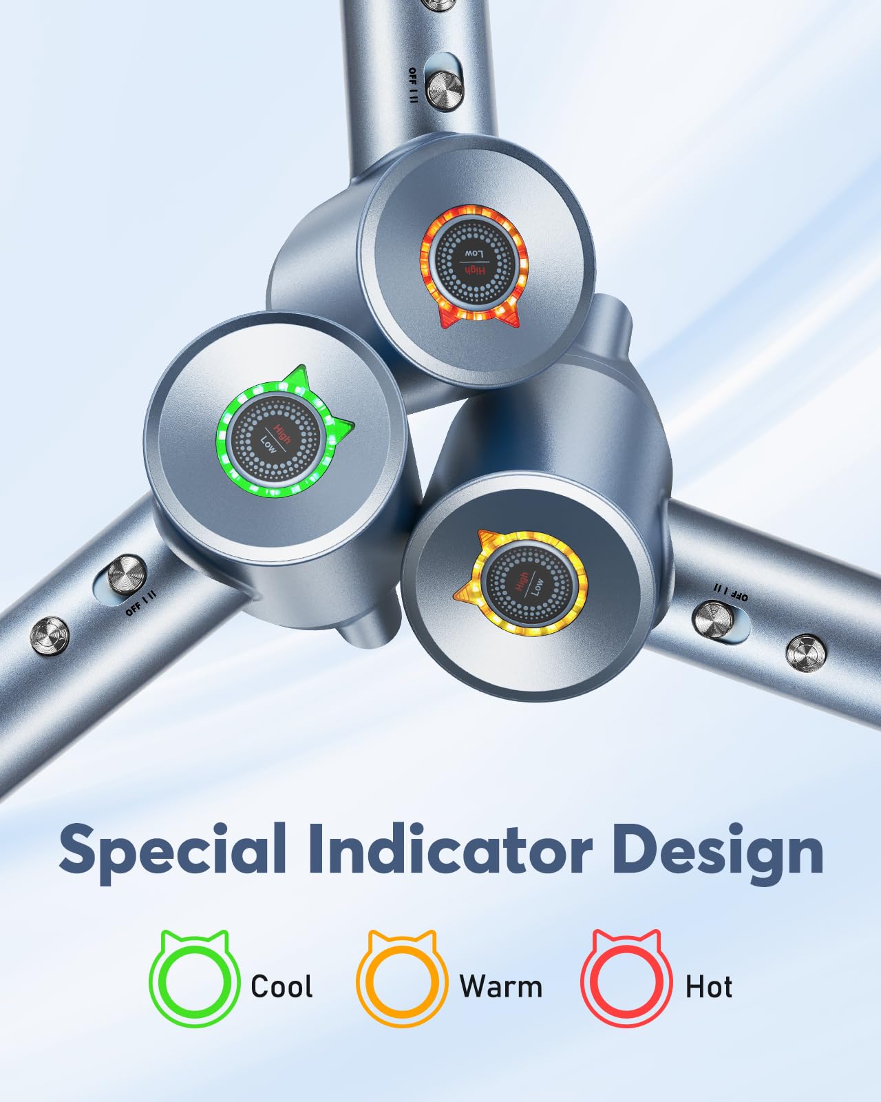 Bopcal 360-degree magnetic nozzle for versatile styling angles